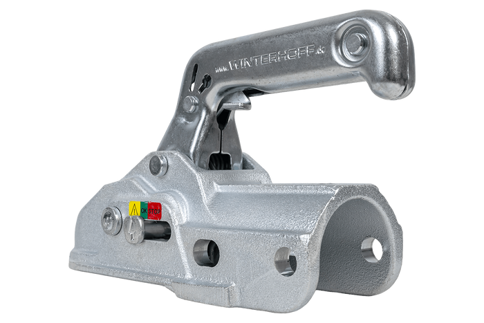 Attelage à boule WINTERHOFF WW 30-K+Z pour remorque de 3000 kg avec timon tubulaire de 35 à 51 mm, en fonte