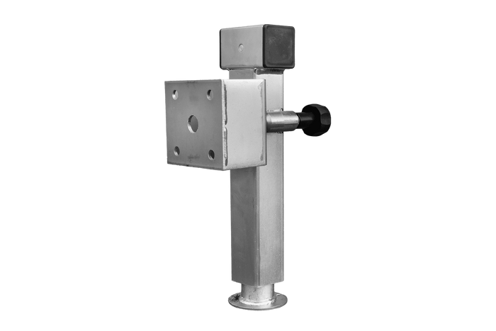 Support de manivelle extensible UNITRAILER D-110.000.049 pour remorque plateau 1300 kg, entraxe 410-645 mm