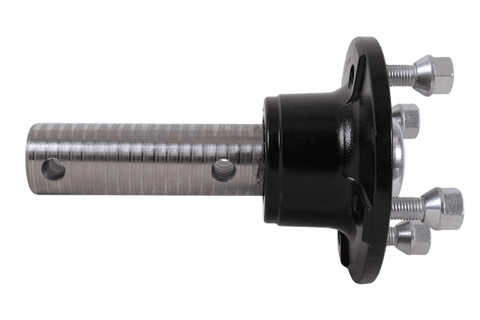 Moyeu avec axe et roulement pour essieu non freiné STEELPRESS, 4x100 750 kg, jeu d'écrou et de couvercle