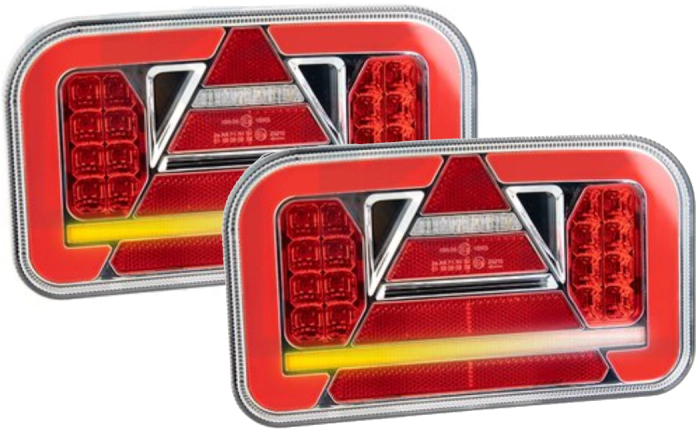 Feux arrière à LED OUTLET TT Technology TT.12513, 6 fonctions, gauche + droite