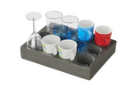 ProPlus 761472 Porte-gobelets et verres pour camping-car, mousse rigide, peut contenir 12 gobelets