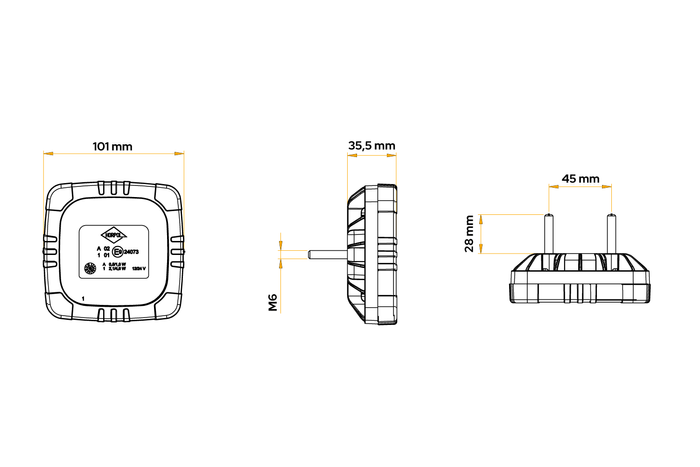 Feu arrière LED HORPOL LZD2800, 3 fonctions universel