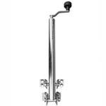 Système de levage à manivelle UNITRAILER avec poignées pour le basculement et le déchargement d'une remorque porte-voitures de 1000 kg (500-865 mm).