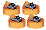Jeu de quatre sangles de transport KAMAR 3m/25mm/2,5t avec tendeur, sangles monoblocs pour cerclage