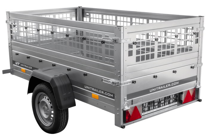 Remorque légère 200x106 UNITRAILER GARDEN 200 KIPP avec côtés en filet
