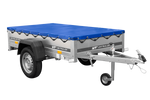 Remorque légère 200x106 UNITRAILER GARDEN 200 KIPP avec châssis H-0 et bâche bleue