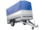 Remorque 264x125 UNITRAILER FORCE 264 KIPP avec ridelles BIS, châssis H-800 et bâche bleue