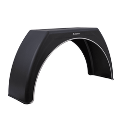 Garde-boue de remorque 15-17,5" DOMAR DK3112, passage de roue plat 950/280 mm avec garniture blanche