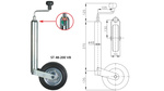 Roue jockey avec collier WINTERHOFF ST48-200VB+KLE48, 150 kg, 48 mm, 505-725 mm