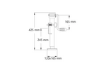 Support de manivelle extensible KNOTT LF3101 pour remorque plateau 1300 kg, 425-675 mm