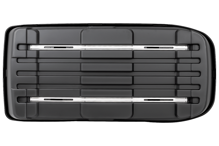 Coffre de toit, box Inter Pack Monsun M, noir métallisé