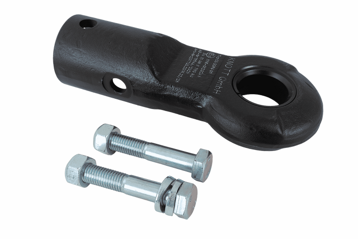 Attelage à œil KNOTT KK7488S pour remorque de 3500 kg avec timon tubulaire de 50 mm, nouveau modèle