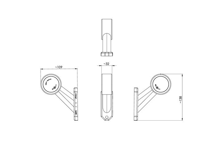 Feu de position latéral à LED HORPOL LD 725/L, gauche
