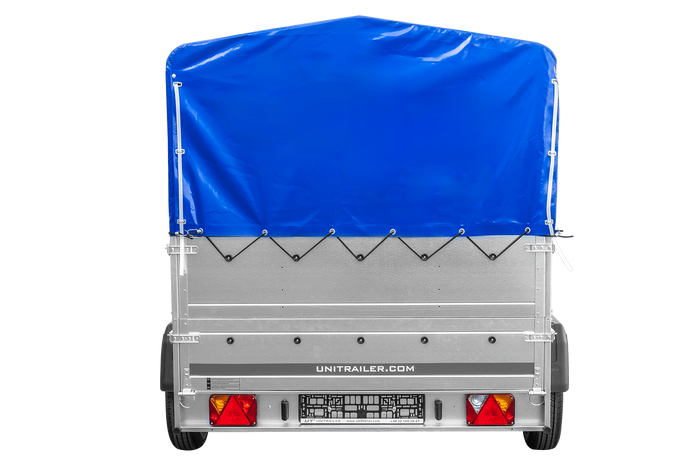 Remorque légère 264x150 UNITRAILER GARDEN 265/2 KIPP avec côtés BIS, châssis H-800 et bâche bleue