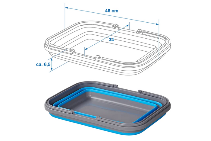 Bol de voyage pliable ProPlus 370303V01 en silicone, 16 L