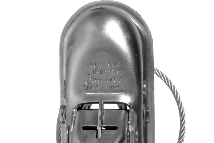 Attelage à boule KNOTT KQ14-A+KZE7.5 pour remorque de 1400 kg avec timon en V