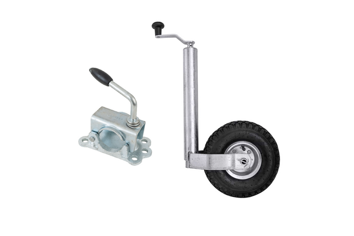 Roue jockey avec collier en fonte KNOTT TK48+LBG48, 150 kg, 48 mm, 500-720 mm