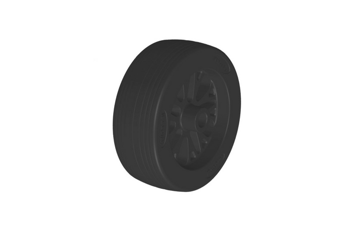 Roue de secours pour galet de direction KNOTT 6D7691.002, en plastique, 210 x 75 mm