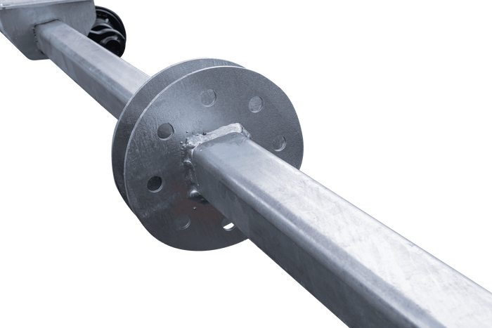 Essieu non freiné KNOTT VG7-L pour remorque 750kg 1607mm 2027mm 4x100