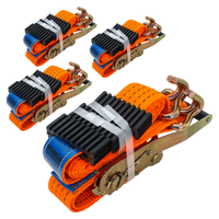 Jeu de quatre sangles de transport 3 points avec tendeur pour remorque UNITRAILER 3 m/50 mm/4 t orange