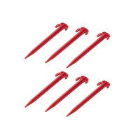 Lot de six piquets de tente ProPlus 364824, piquets en plastique pour la fixation des haubans, 19 cm