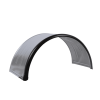 Garde-boue double pour remorque 16-17,5" DOMAR DK7135, passage de roue 1000/450 mm, métal avec bord en caoutchouc