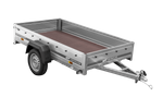 Remorque voiture simple essieu Unitrailer Garden Trailer 230 x 125 cm avec timon fixe 500/750 kg