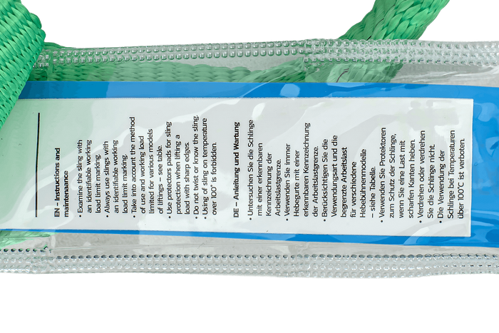 Sangle, élingue de levage HEFFA 6 m/60 mm/2 t avec boucles