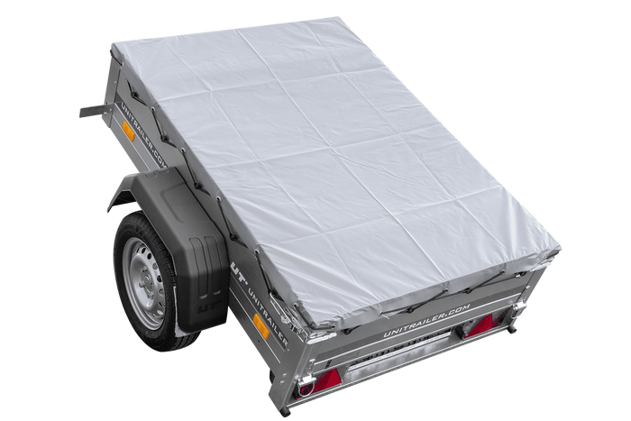 Remorque à un essieu 150x106 UNITRAILER GARDEN 150 KIPP avec châssis H-0 et bâche grise