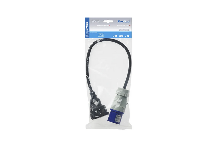Adaptateur avec prise CEE et prise Schuko 16 A 230 V avec contact de protection ProPlus 373530, câble de 40 cm