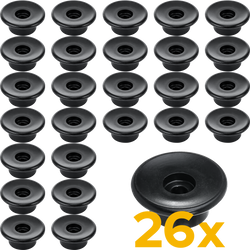 Rouleaux latéraux TULPLAST pour remorque, pour la fixation de bâches, filets, toiles, lot de 26