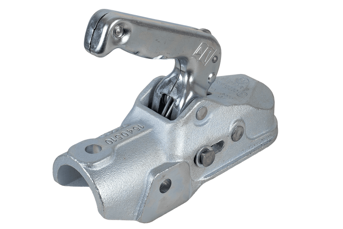 Attelage à boule WINTERHOFF WW 350-RB-K1212 pour remorque de 3500 kg avec timon tubulaire de 50 mm, en fonte