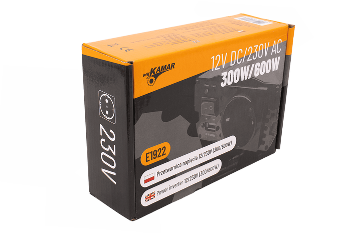Convertisseur de tension 12V/230V (300/600W) KAMAR E1922