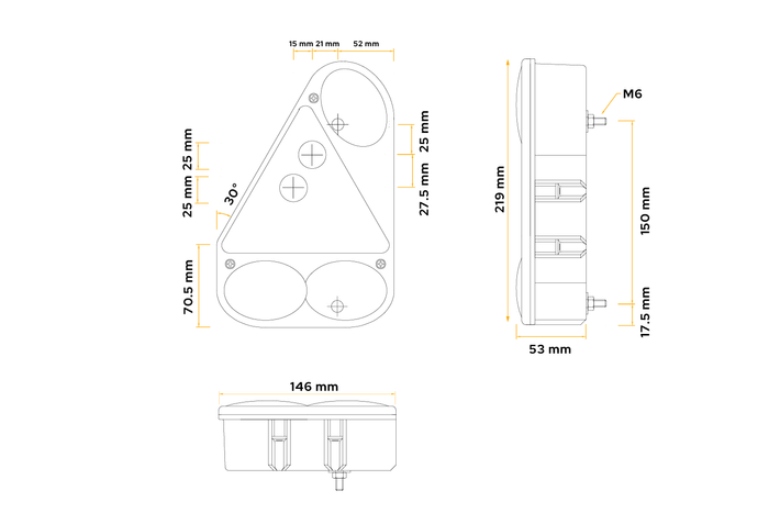 Feux arrière ASPÖCK EARPOINT III, 6 fonctions, gauche + droite