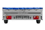 Remorque à un essieu sur ressorts 264x150 UNITRAILER GARDEN 265/R KIPP avec châssis H-0 et bâche bleue