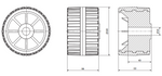 Petit rouleau de quille de remorque bateau TULPLAST 