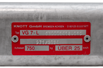 Essieu non freiné KNOTT VG7-L pour remorque 750kg 1260mm 1565mm 4x100