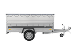 Remorque sur ressorts 230x125 UNITRAILER FORCE 230/R KIPP avec ridelles supplémentaires, châssis H-0 et bâche grise