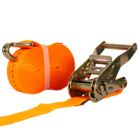 Courroie de transport orange UNITRAIER 8 m/25 mm/1 t avec tendeur
