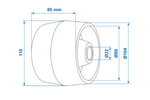 Rouleau latéral ProPlus 345472 pour remorque de bateau 85 mm