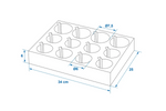 ProPlus 761472 Porte-gobelets et verres pour camping-car, mousse rigide, peut contenir 12 gobelets