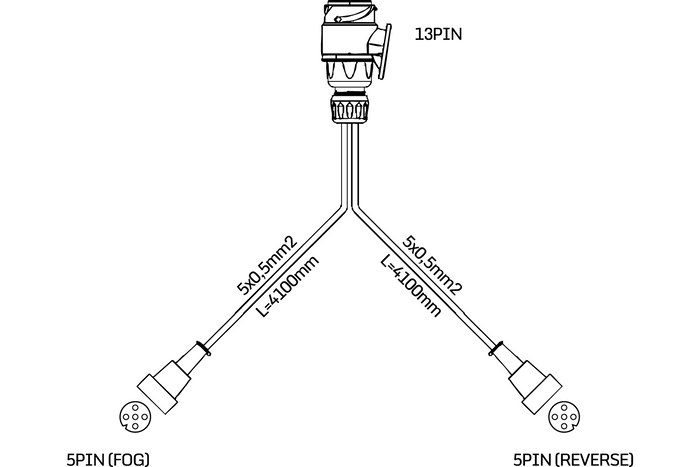 Feux arrière ASPÖCK MULTIPOINT IV + faisceau MANTES 4,1 m, 13 broches