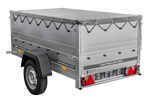 Remorque porte-voitures 200x106 UNITRAILER GARDEN 200 KIPP avec côtés BIS et bâche grise