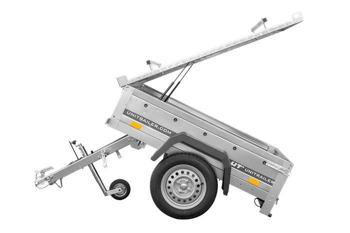 Remorque à un essieu 150x106 UNITRAILER GARDEN 150 KIPP avec bâche en aluminium