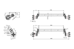 Essieu non freiné KNOTT VG7-L pour remorque de bateau 750 kg 1094 mm 1406 mm 4x100