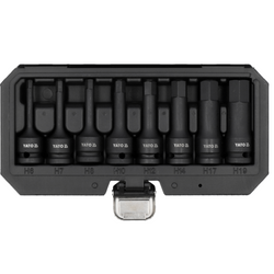 YATO YT-1066 clés à chocs hexagonales douilles 6-19mm 8 pièces.