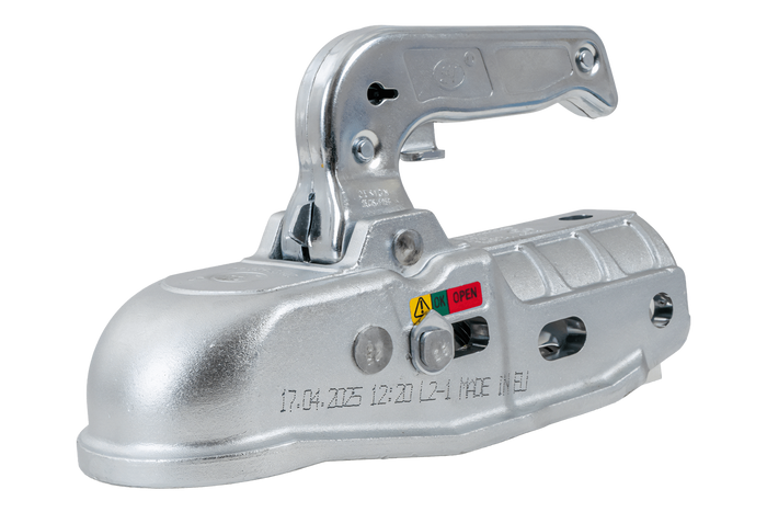 Attelage à boule STEELPRESS BC-3000C-00-00+Z2 pour remorque de 3 000 kg avec timon tubulaire de 35 à 50 mm, en fonte