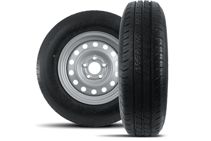 Jeu de deux roues renforcées pour remorque PNEU LINGLONG 185/80 R14C 104/102N JANTE UNITRAILER 5.5Jx14&quot; 5x112 ET:30