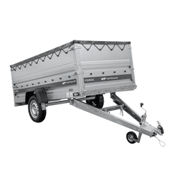 Remorque légère 264x125 UNITRAILER FORCE 264 KIPP avec ridelles BIS, châssis H-0 et bâche grise