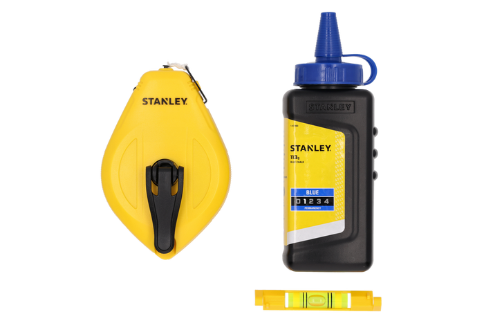Kit de marquage STANLEY STHT47113-0, ficelle + craie + niveau à bulle